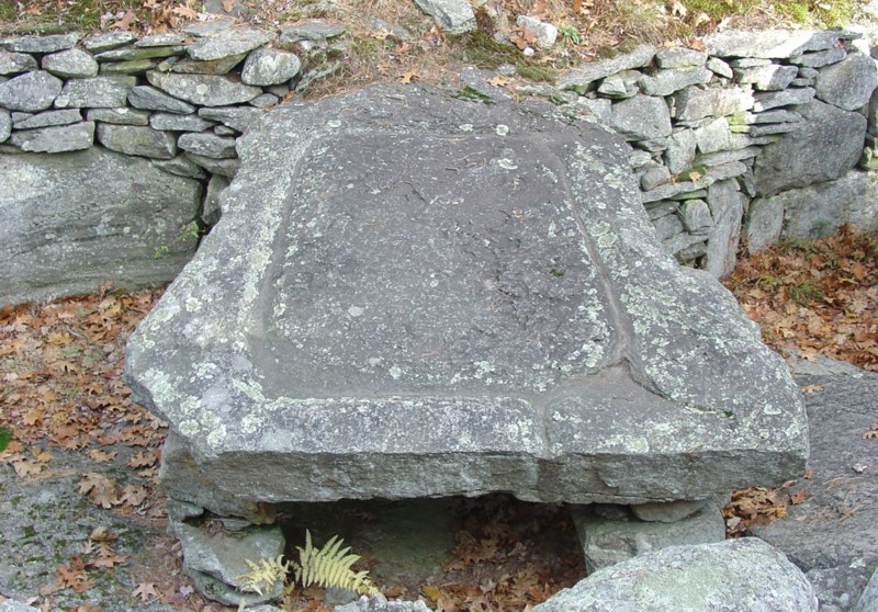 America's Stonehenge - Large Grooved Stone - Top View