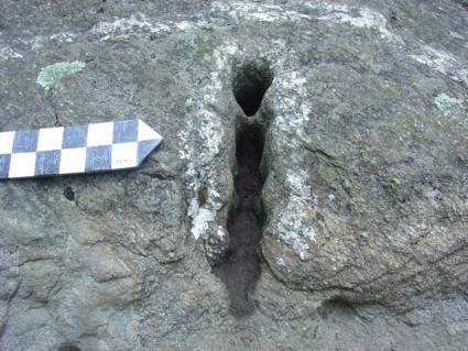 America's Stonehenge Historic Quarrying Drill Holes