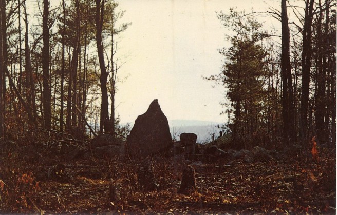 Postcard- 972 Winter Solstice Sunset Stone - America's Stonehenge