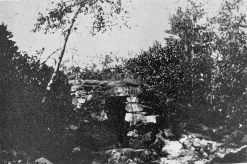 America's Stonehenge circa 1900 Photograph of Oracle Chamber Alcove Entrance